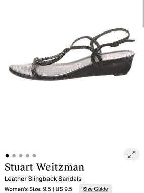 Stuart Weizmann black sandal 9